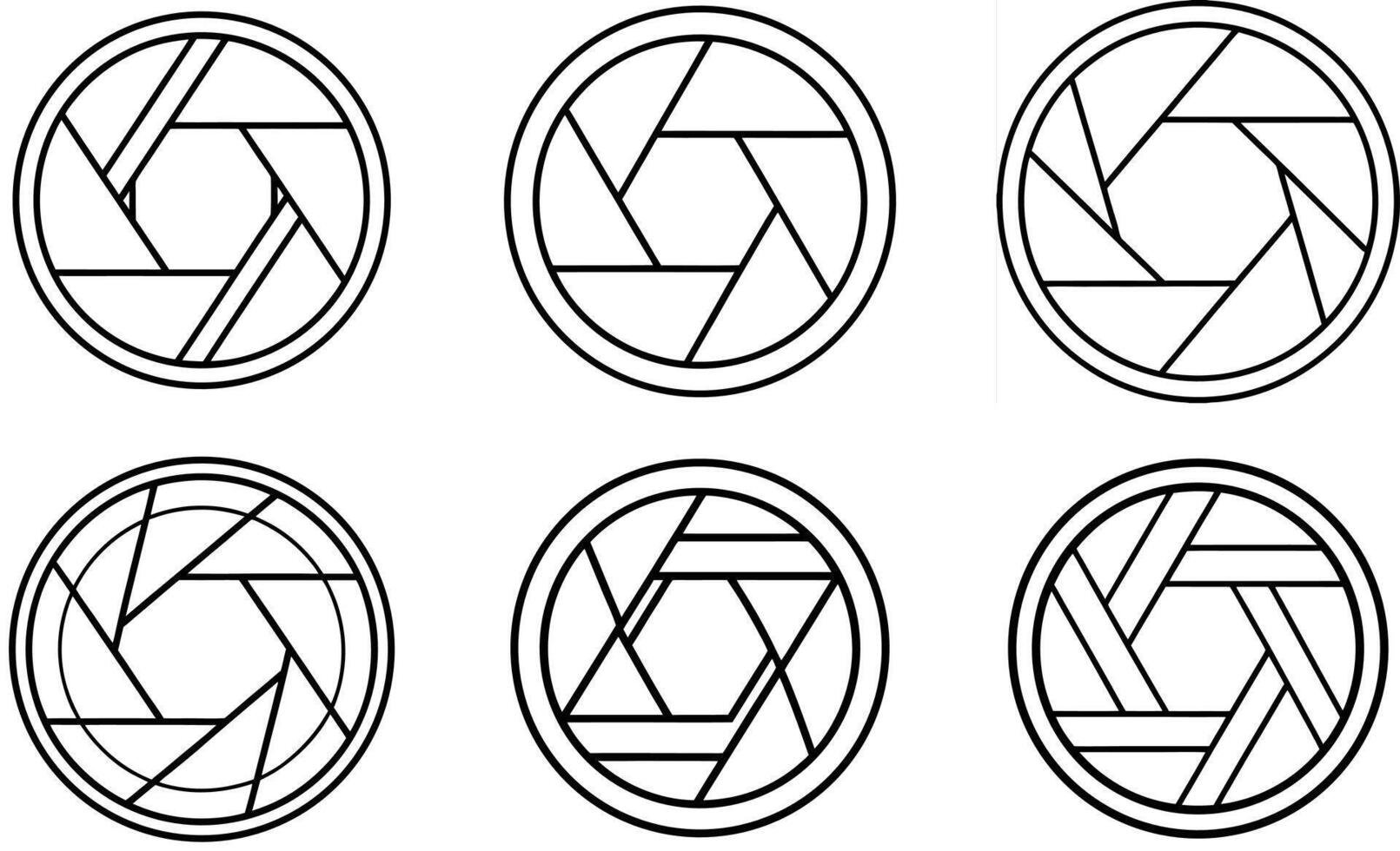 Geometric Camera Aperture Icon vector