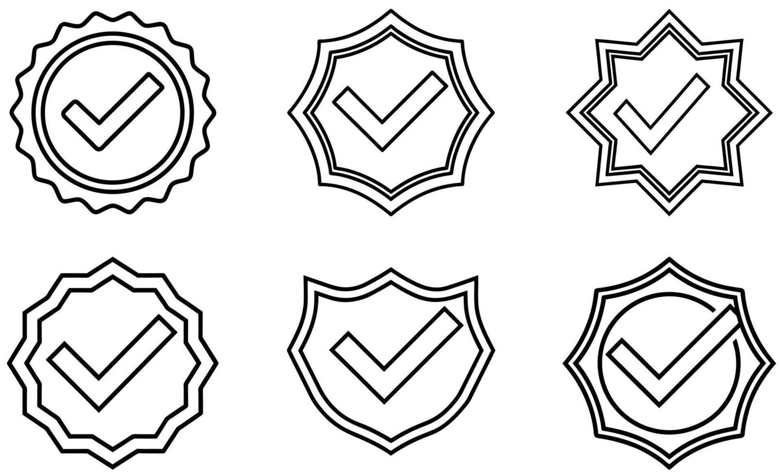 Shield and Checkmark Icons vector
