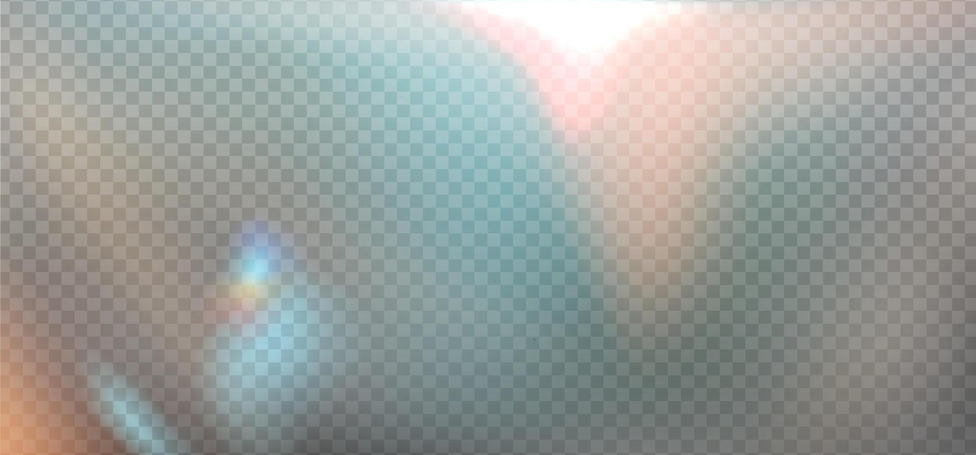 Bleak Film Effect. Holo abstract background with sun rays created by refracting light through a prism or piece of glass, with neon shades and a gradient mesh. overlay layer vector