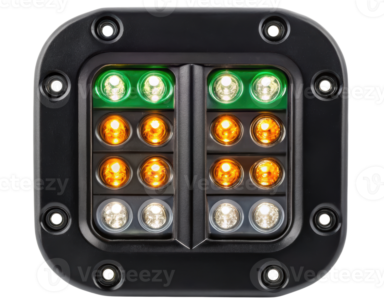 Bright LED light panel for enhanced visibility and safety on a transparent background png