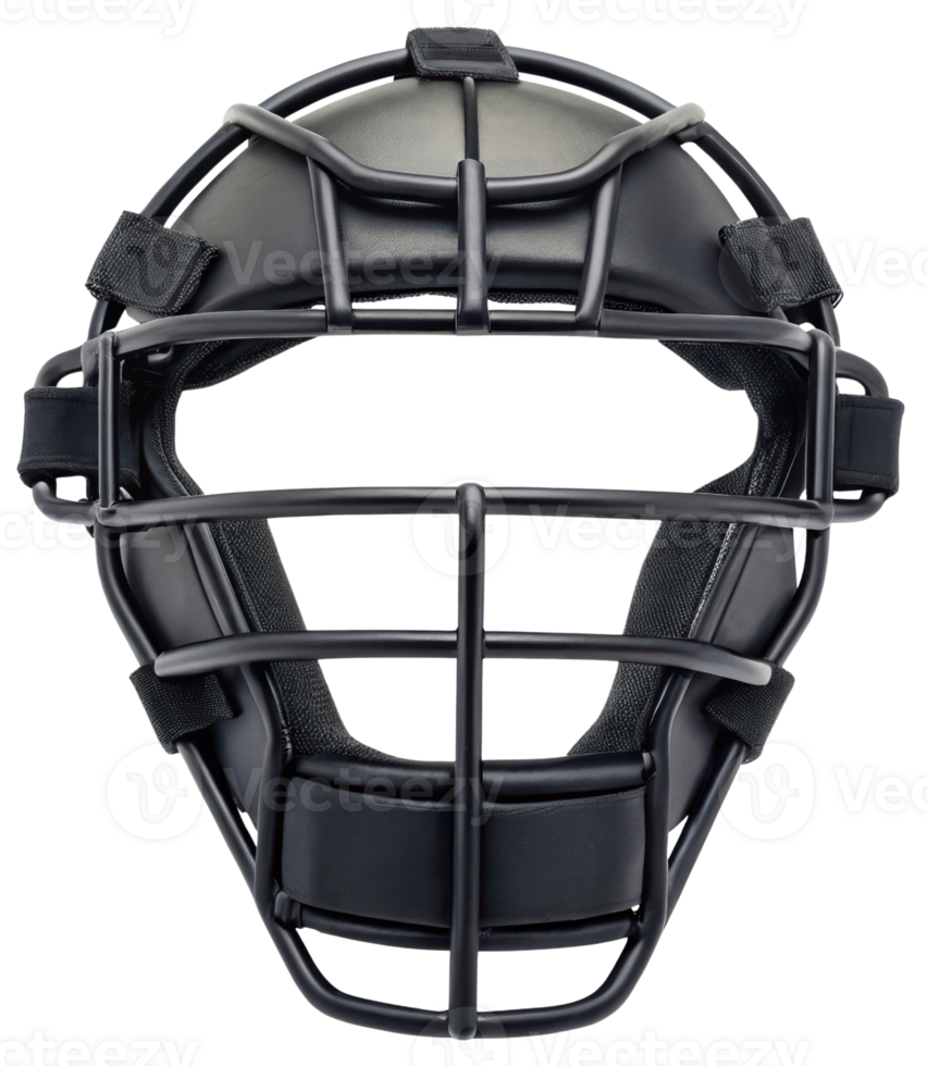 Protective face mask for sports with adjustable straps on a transparent background png