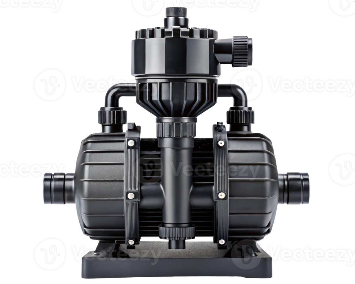 High-capacity water pump with a sleek design and features on a transparent background png