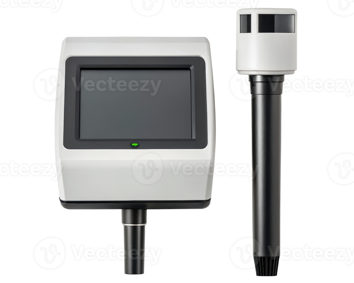 Advanced measurement device with a digital display on a transparent background png