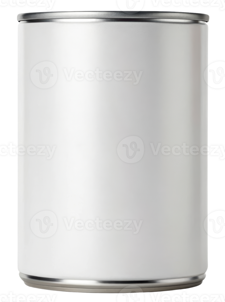 Sleek white canister for versatile storage solutions on a transparent background png