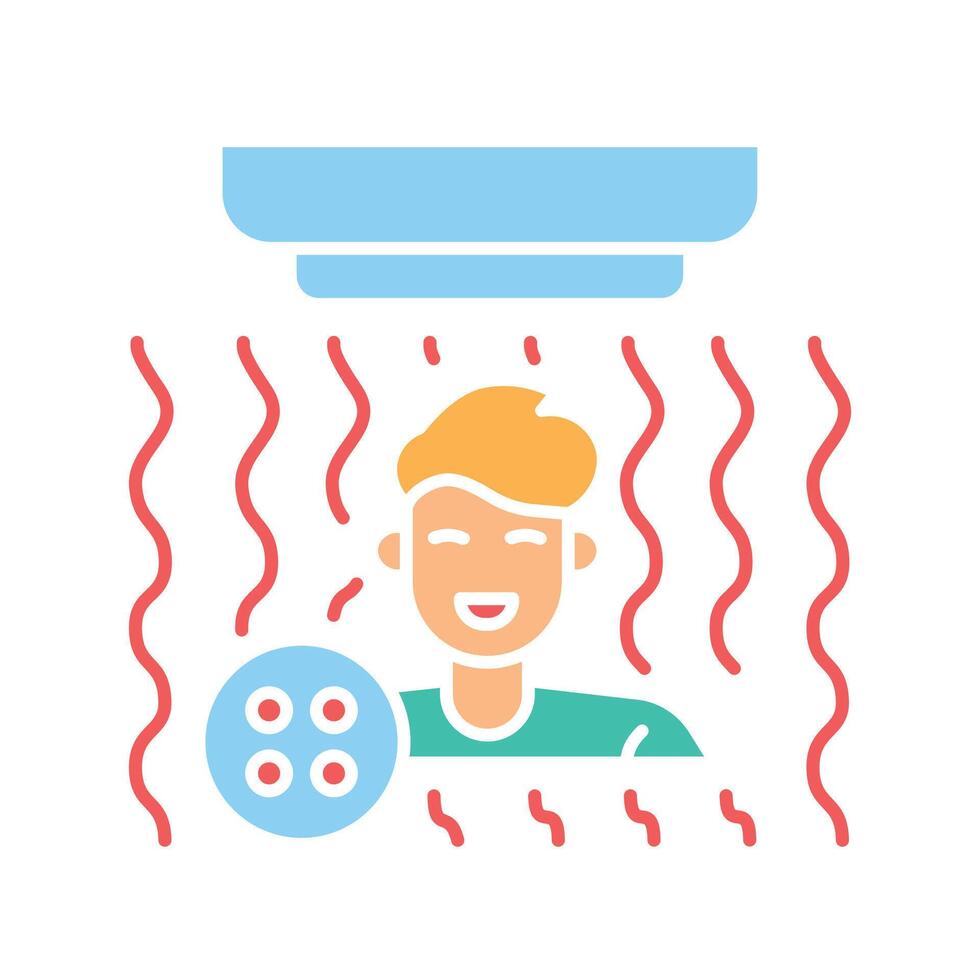 red light therapy color flat icon for digital and print projects. vector