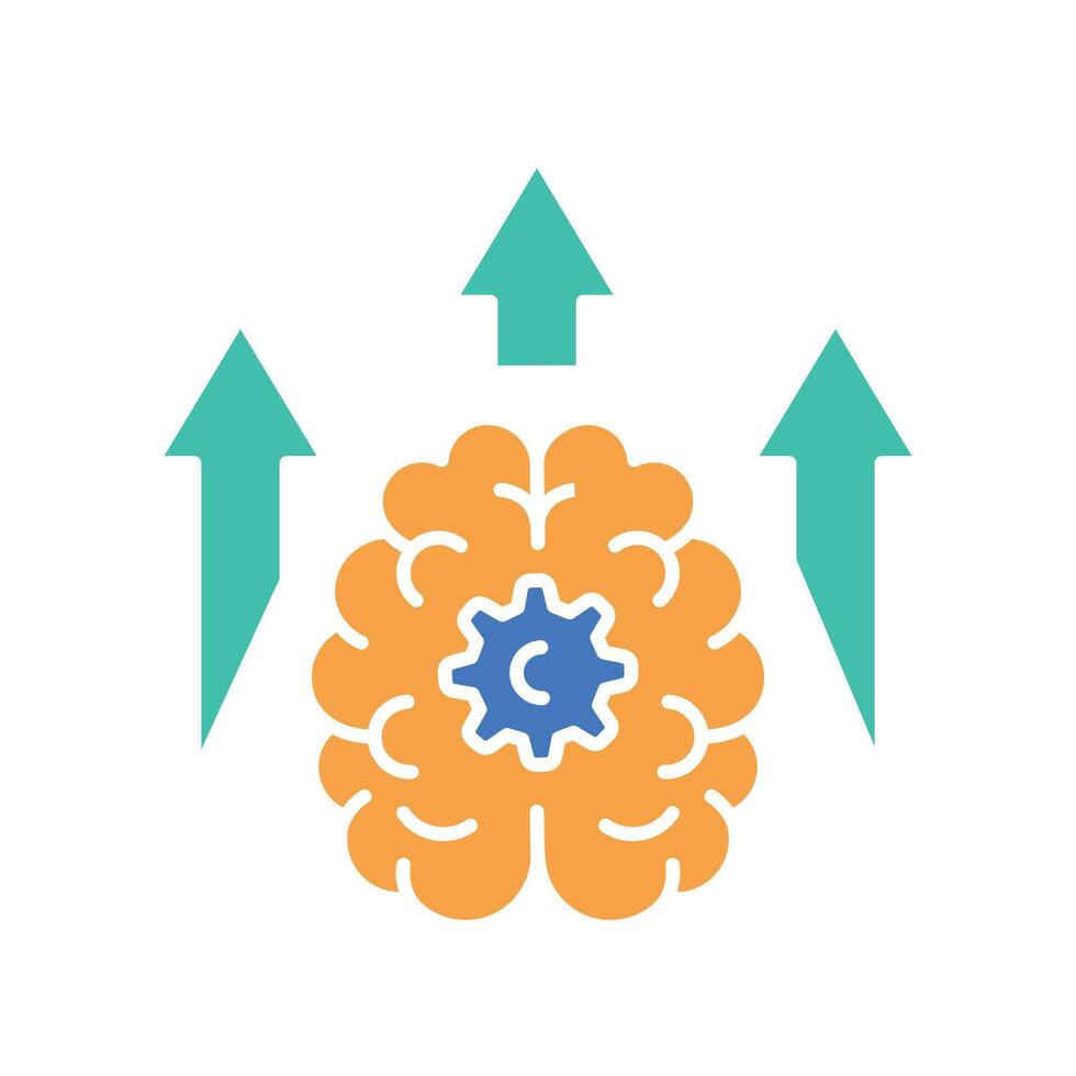 neuroplasticity color flat icon for digital and print projects. vector