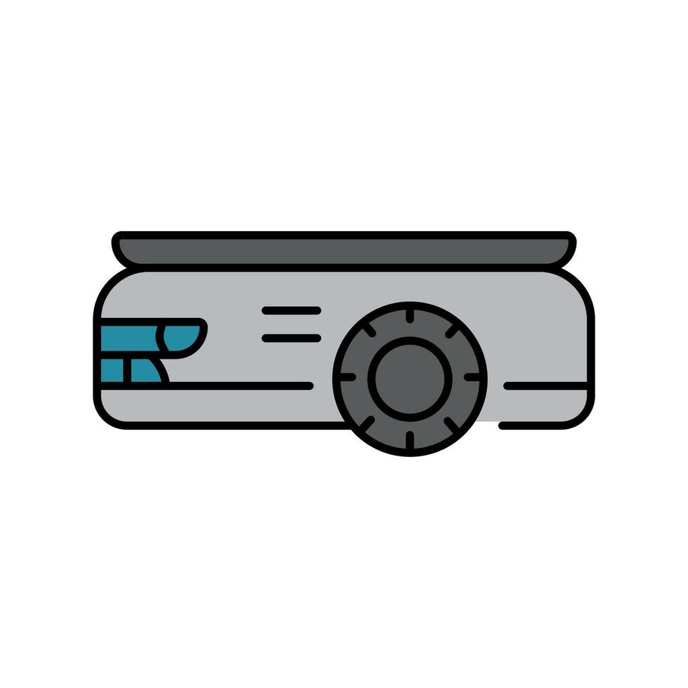 Mobile industrial Robot color line icon for digital and print projects. vector