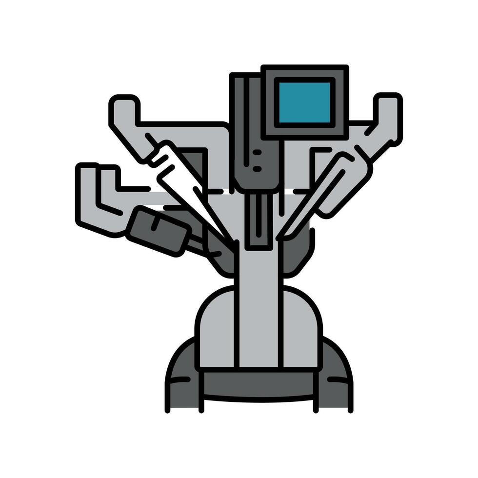 medical robot flat icon. vector