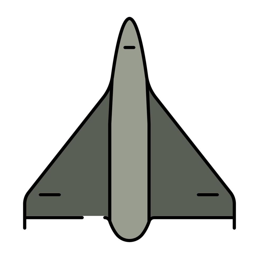 Shahed-136 Iran line color icon. Kamikaze attack drone for hitting ground targets vector