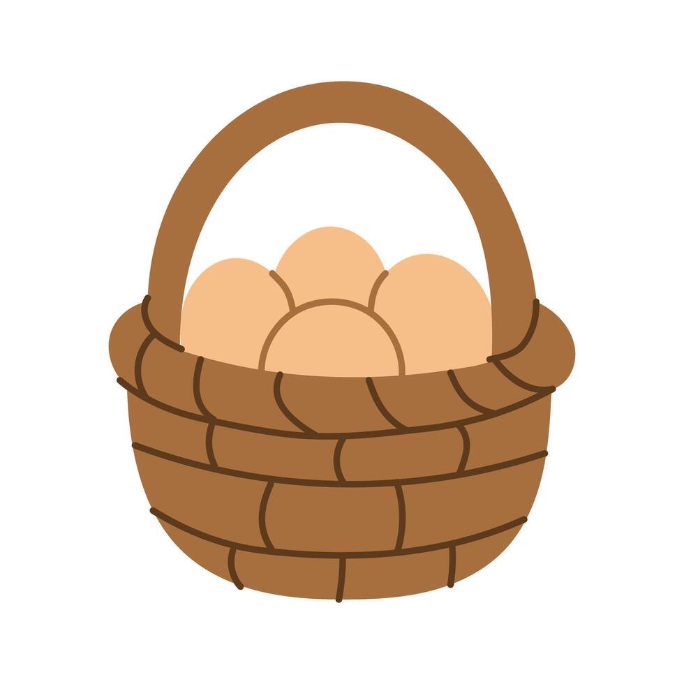 A basket of eggs vector