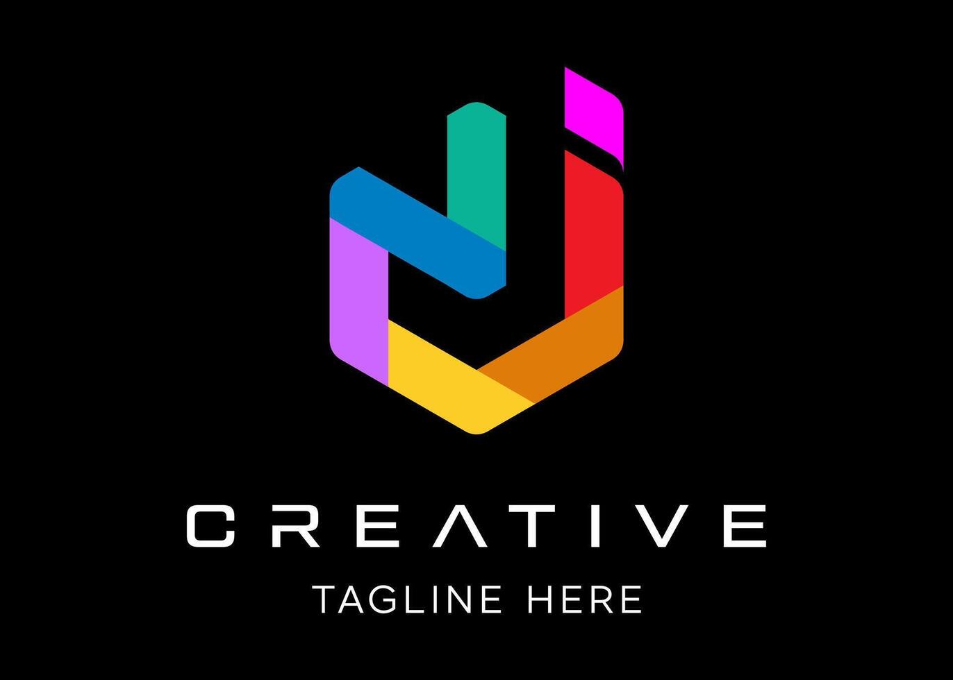 initial DJ idea logo design vector