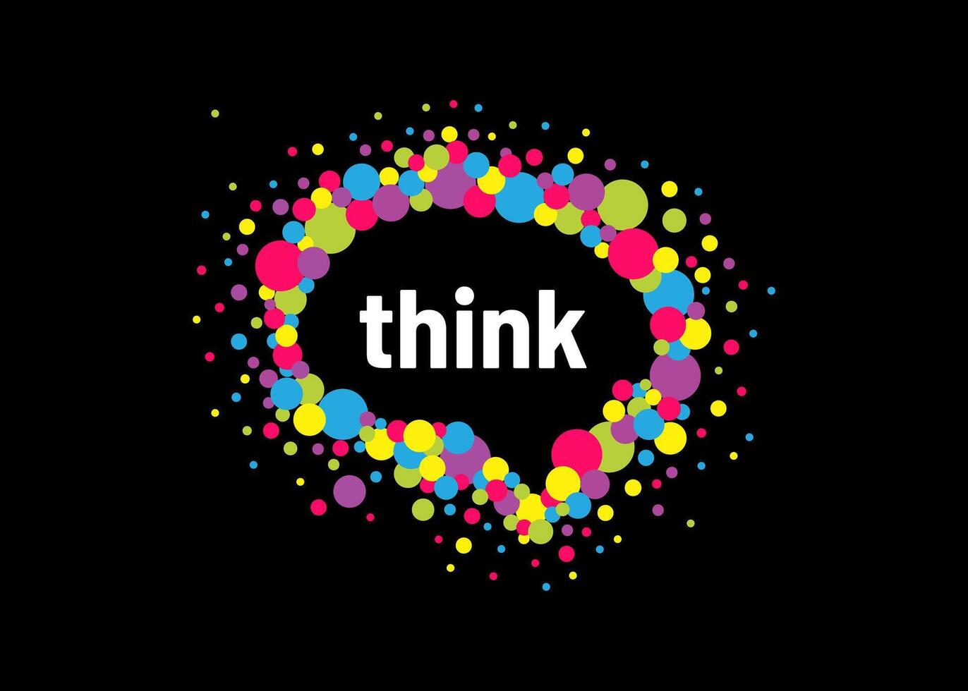 think colour idea logo design vector