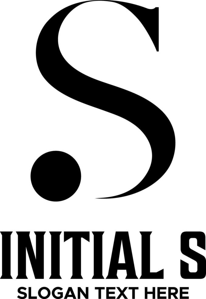 point with S idea logo design vector