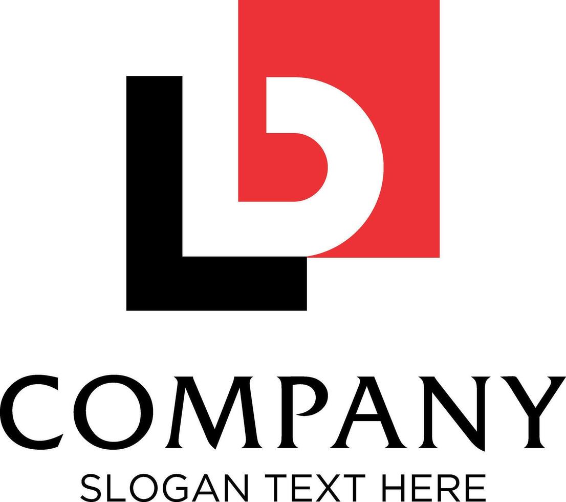 initial LB idea logo design vector