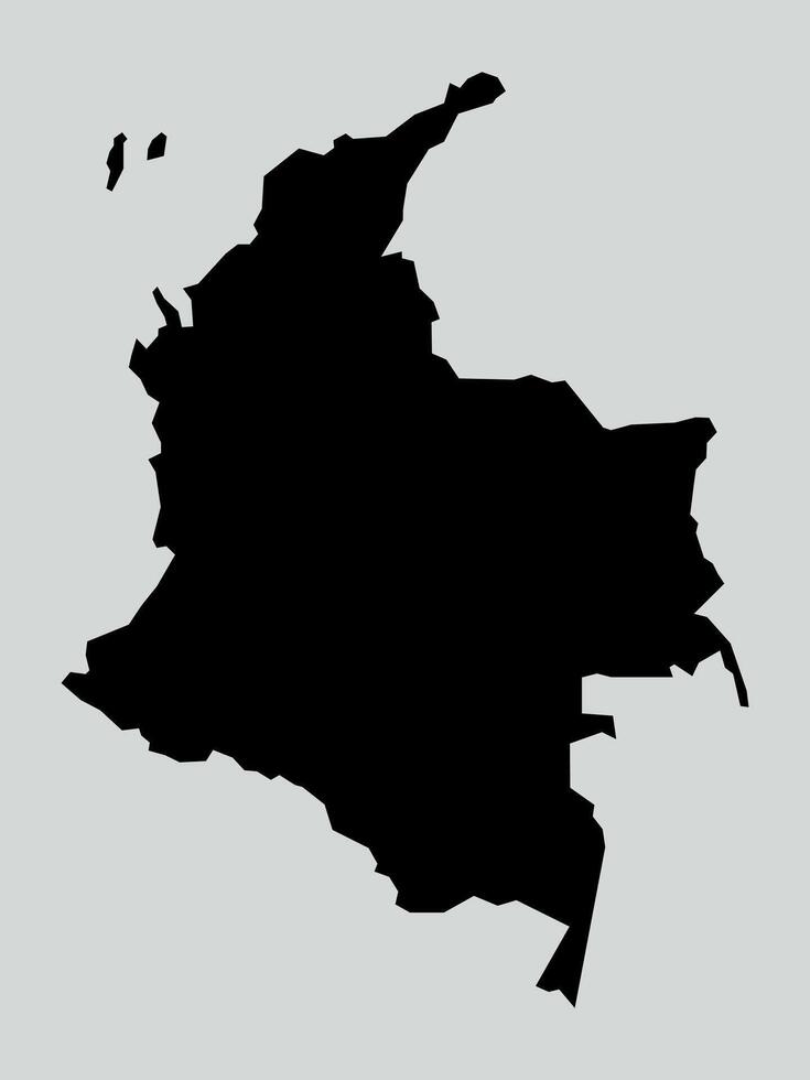 Illustration of map of Columbia territories. White flat design isolated on a white background. Highly detailed illustration south america vector