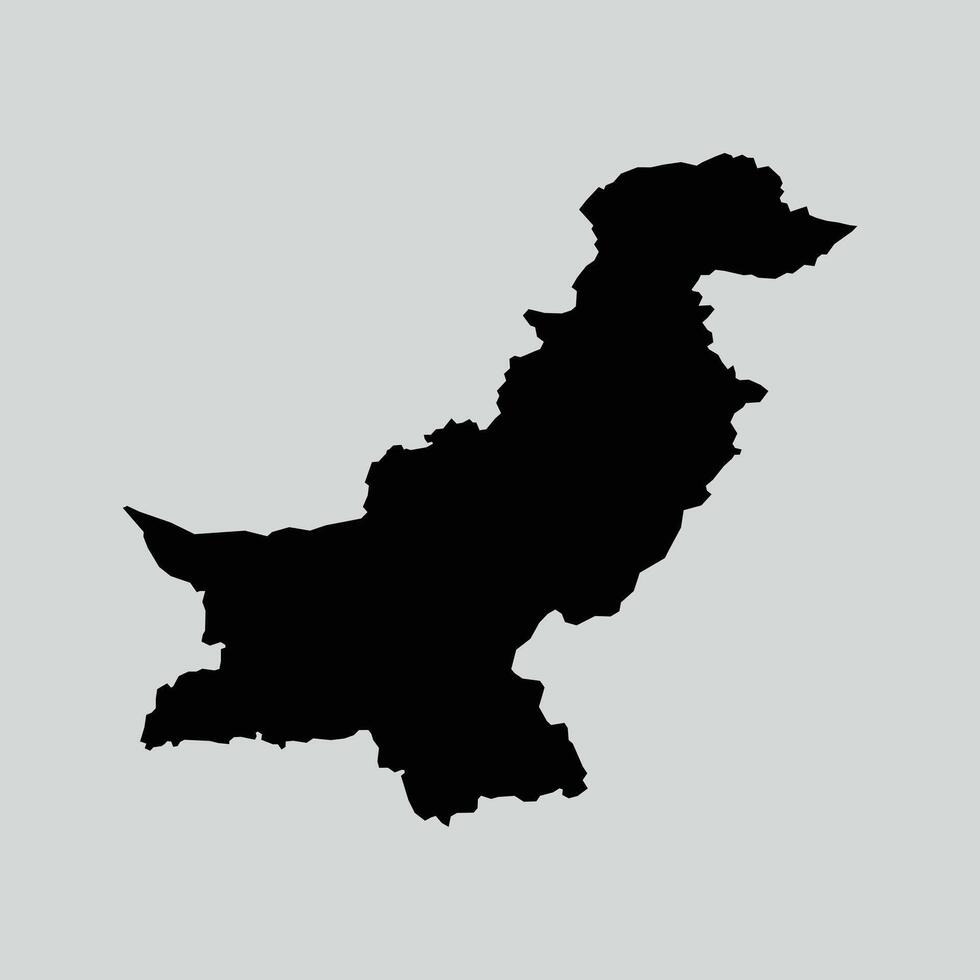Illustration of Pakistan map territories. White flat design isolated on a white background. Highly detailed illustration Middle East vector