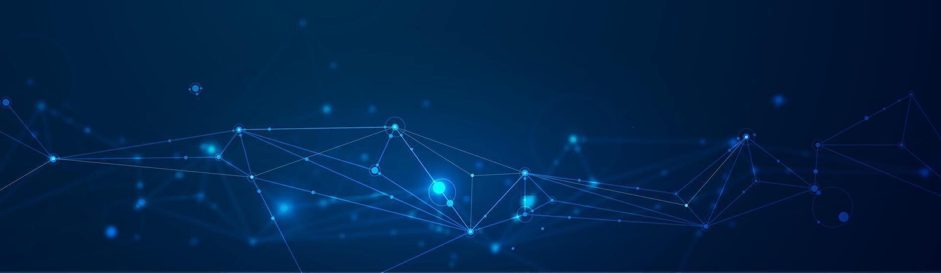 Molecule, Network Connected lines with dots, technology background vector