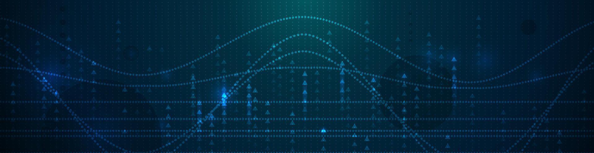 Abstract Digital technology, light line and blue cyber space background. Communication, futuristic technology, connect internet network system, future big data, concept vector