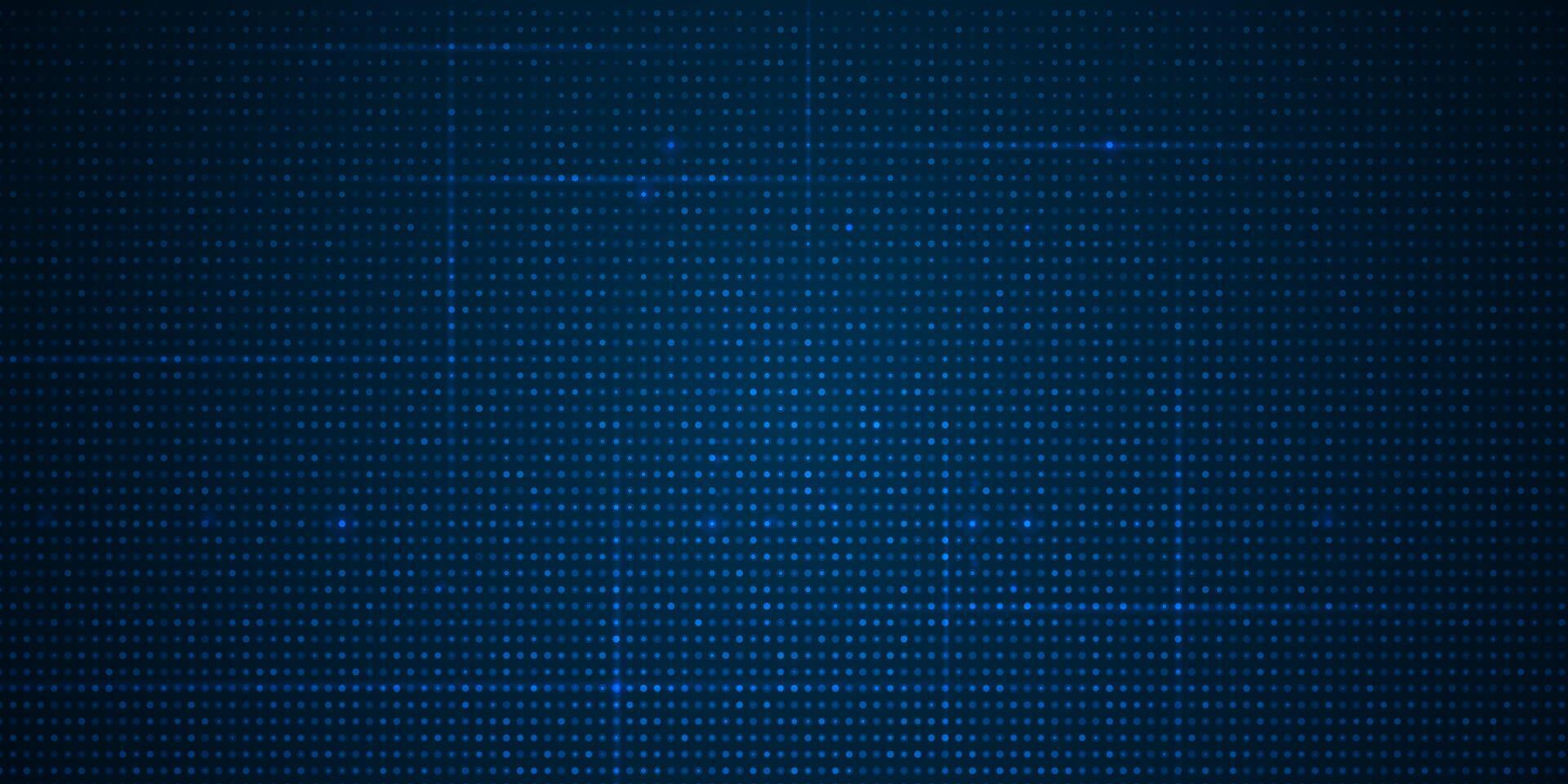 Abstract grid pixel, dot pattern background. Illustration element with square, geometric mosaic, texture on dark blue color. Graphic design for digital datum, technology futuristic background vector