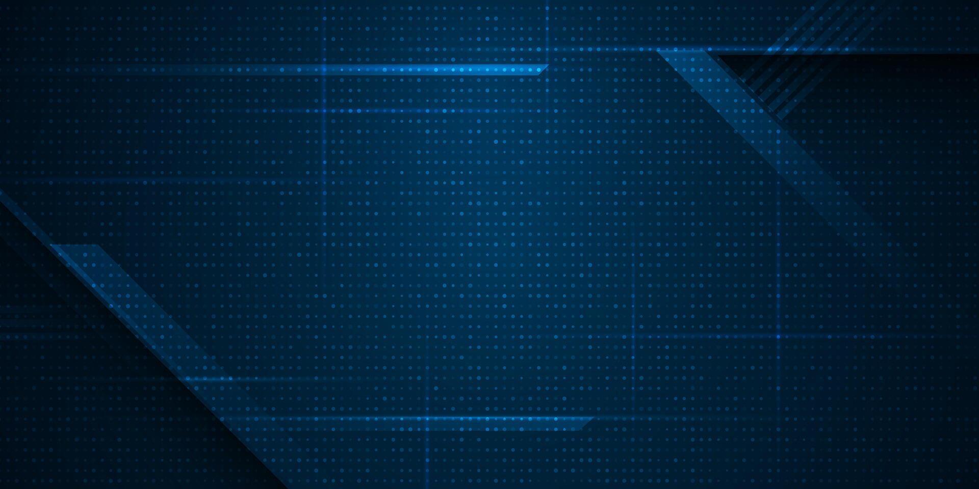 Abstract grid pixel, dot pattern background. Element with square, geometric mosaic, texture on dark blue color, technology futuristic background vector