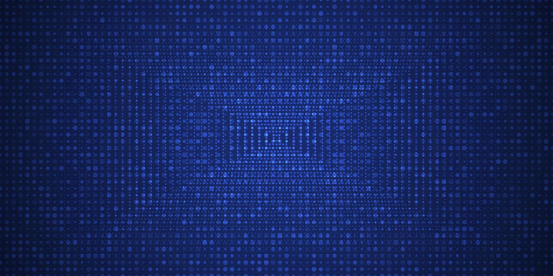 Abstract grid pixel pattern background. Element with square, geometric mosaic, texture on dark blue color. Graphic design for digital datum, technology futuristic background vector