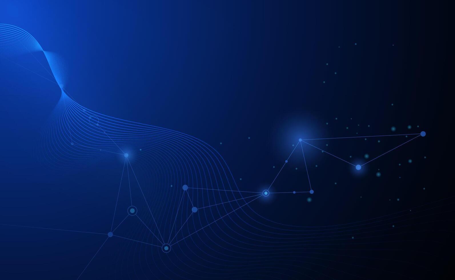 Abstract technology with molecule, Flowing dot particle. technology concept vector