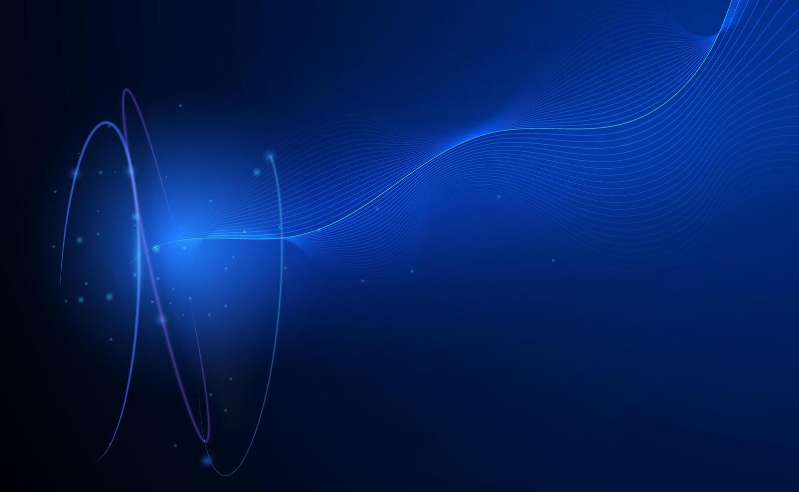 Abstract chaos, blue wave line pattern. technology concept vector