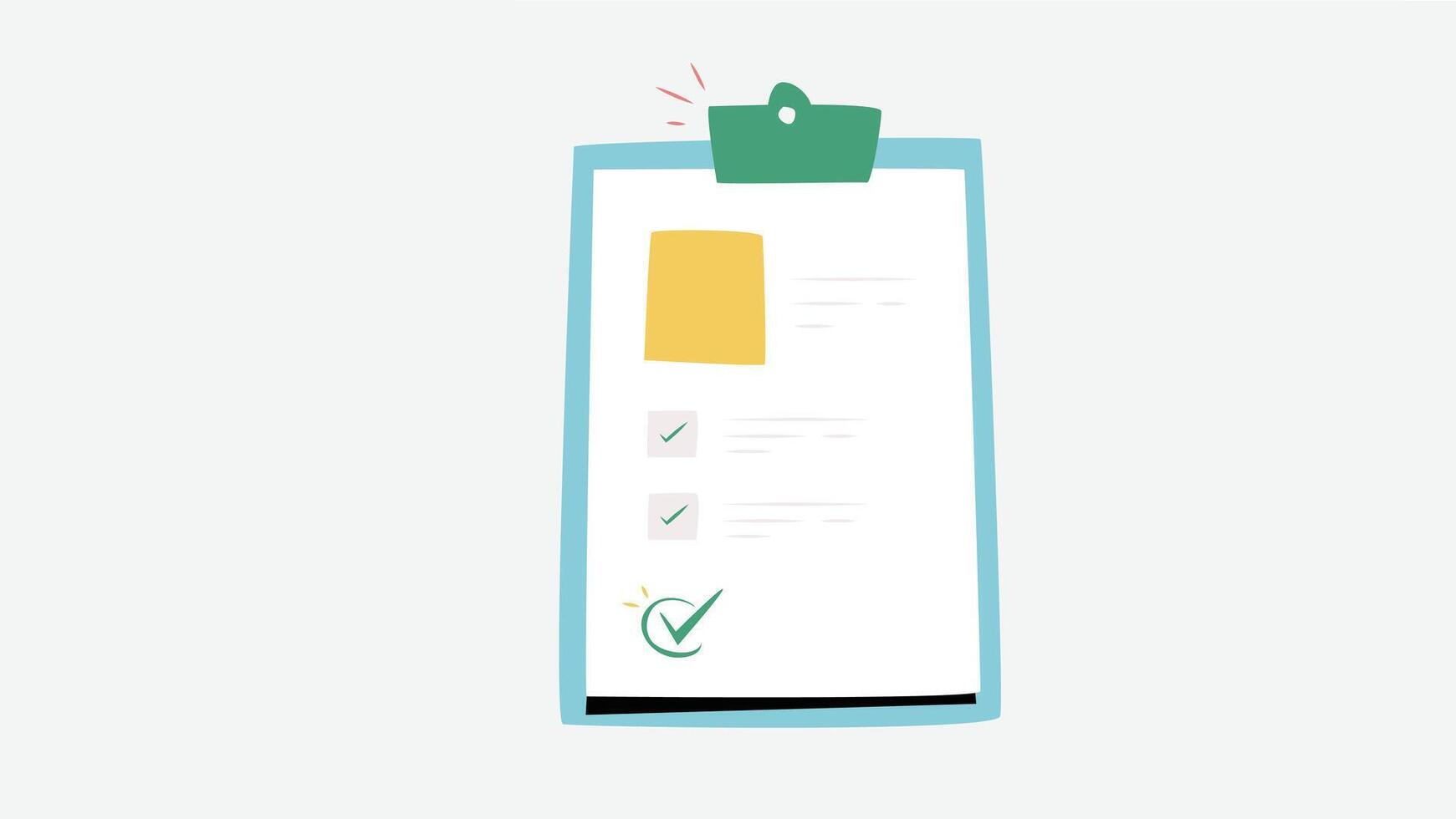 A checklist with check marks, symbolizing completed tasks or items. a common visual used for tracking progress, to-do lists, or organizing tasks vector