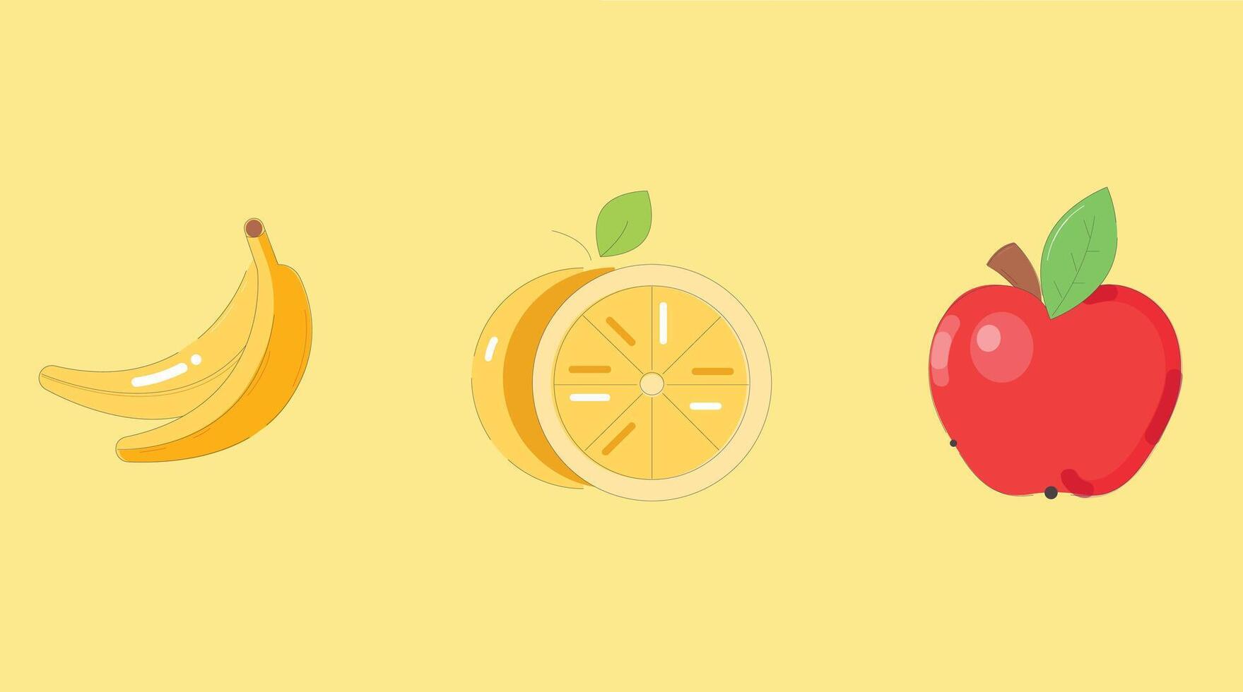 A collection of stylized food icons representing various dishes and ingredients, including fruits, vegetables vector