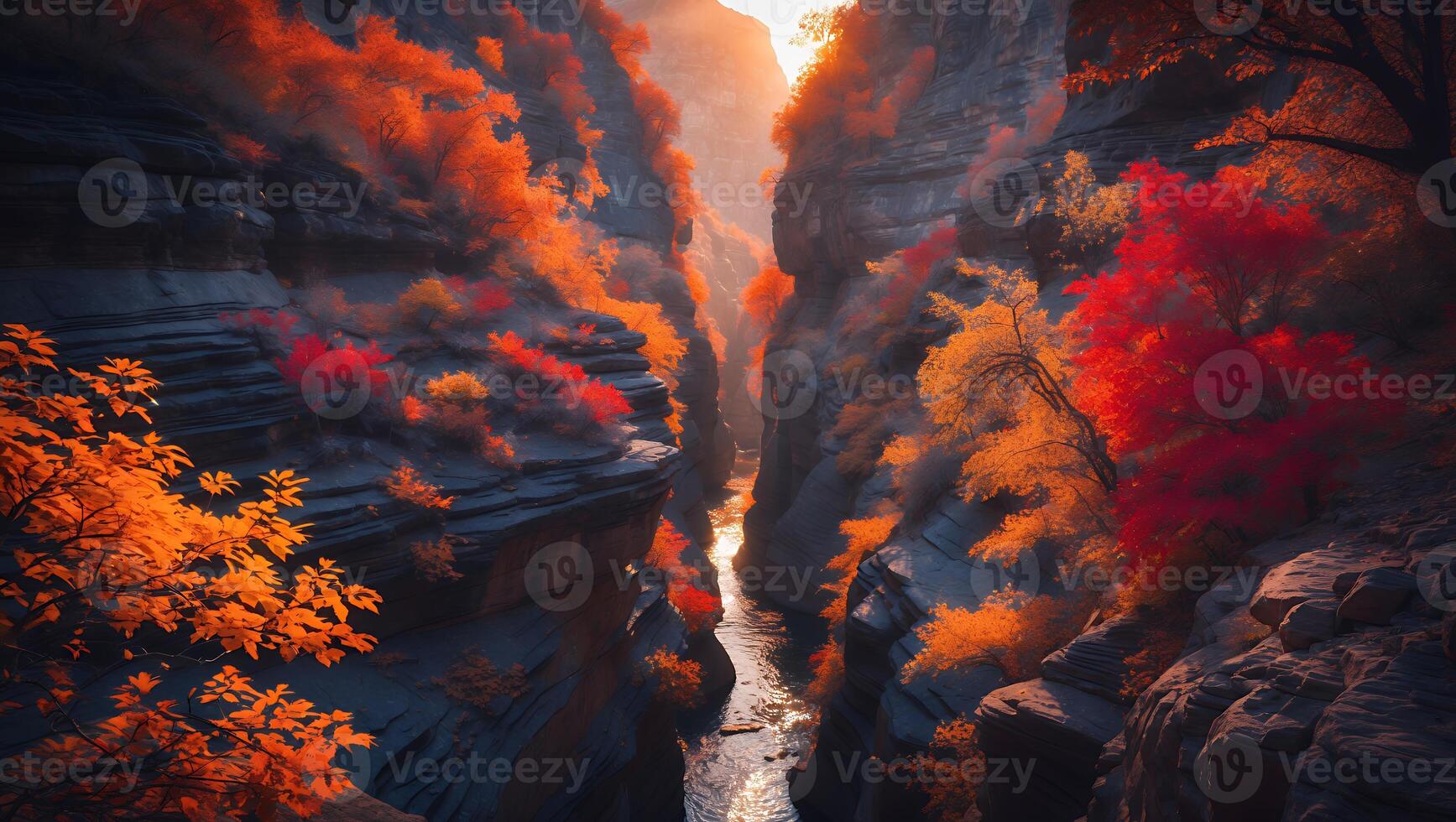Canyon with Autumn Trees photo