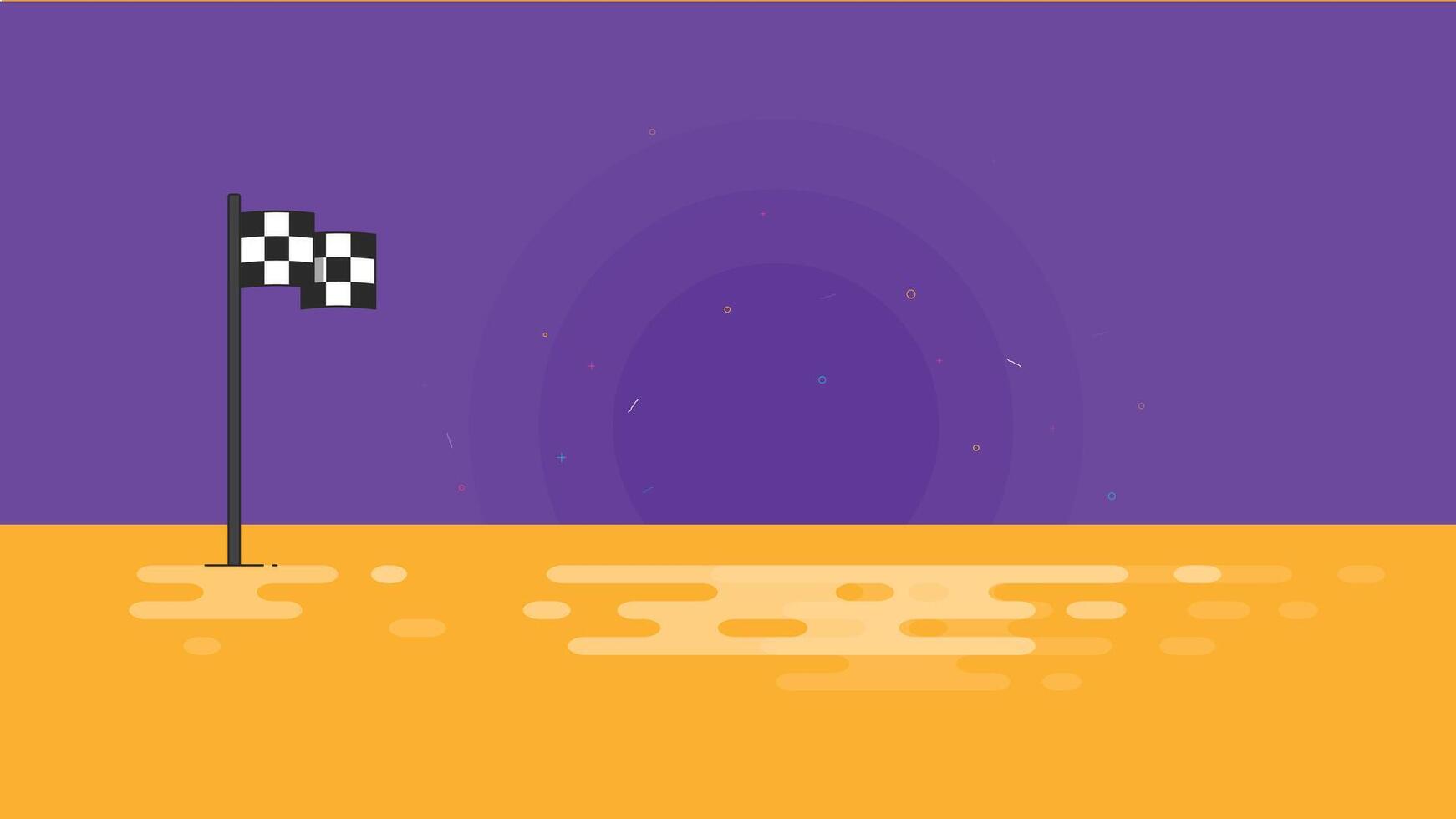 Illustration of a racing finish line with a checkered flag pattern, representing the end point of a race and symbolizing competition, achievement, and victory. vector
