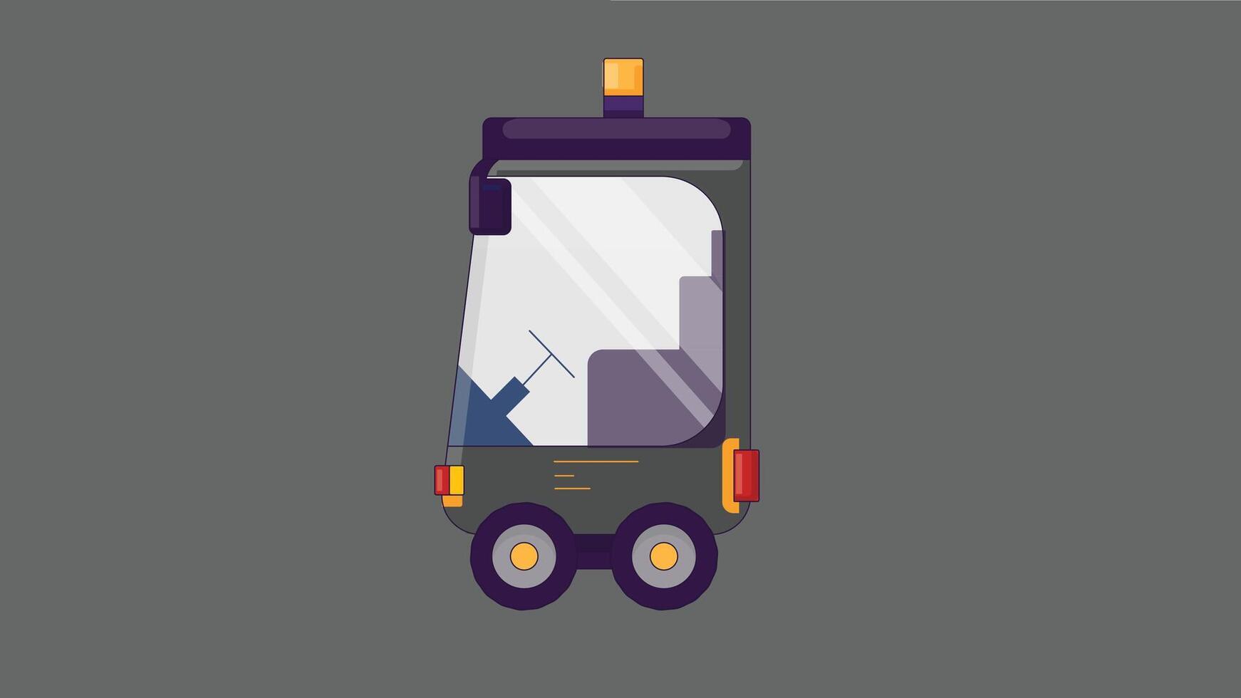 Illustration of electric self-driving cars for shipping, showcasing futuristic technology with sleek design, autonomous features, and eco-friendly electric power vector