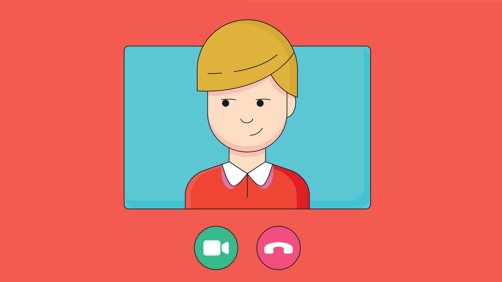 A design showcasing a call communication interface, featuring both and voice elements vector