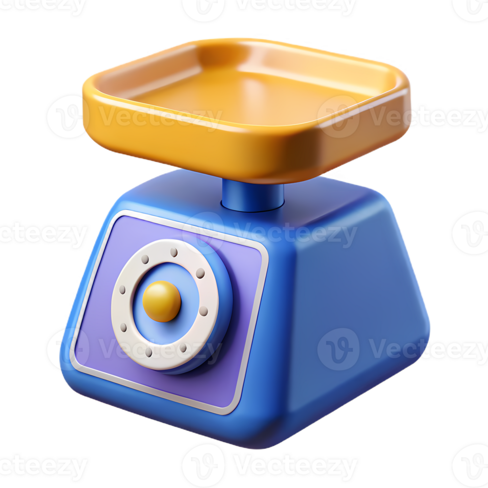 A blue and yellow scale with a yellow top png