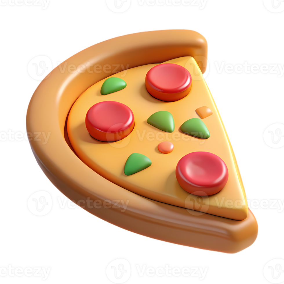 A slice of pizza is shown in a toy png