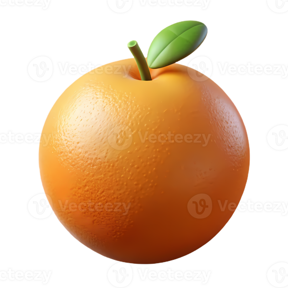 Orange fruit 3d model png