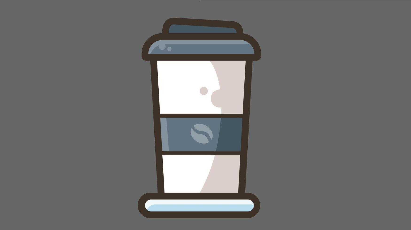 paper coffee cup with a lid, ideal for on-the-go beverages. The cup features a classic design vector