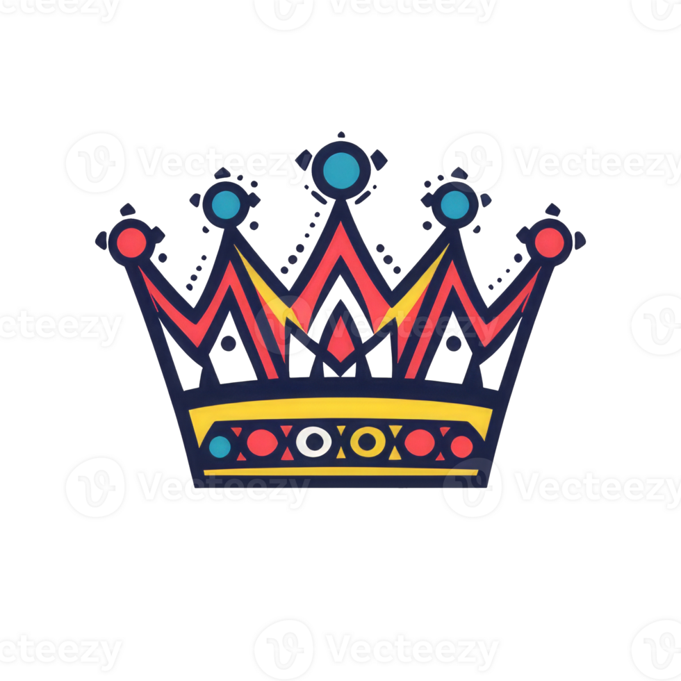 Illustration of a crown with fantasy elements like glowing crystals, mystical carvings, and a magical aura, suitable for game themes, fantasy stories, or occult designs. png