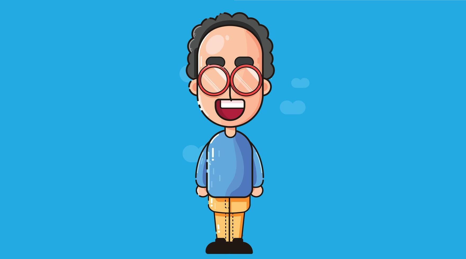 Cute characters with expressive faces and colorful outfits, designed for stories, animations, or playful illustrations for children and creative media vector