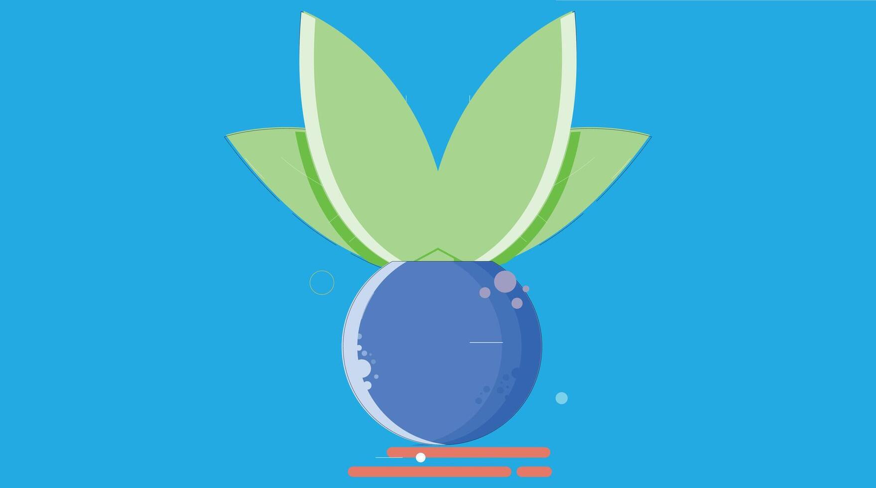 A small, isolated plant in a decorative pot, showcasing vibrant green leaves vector
