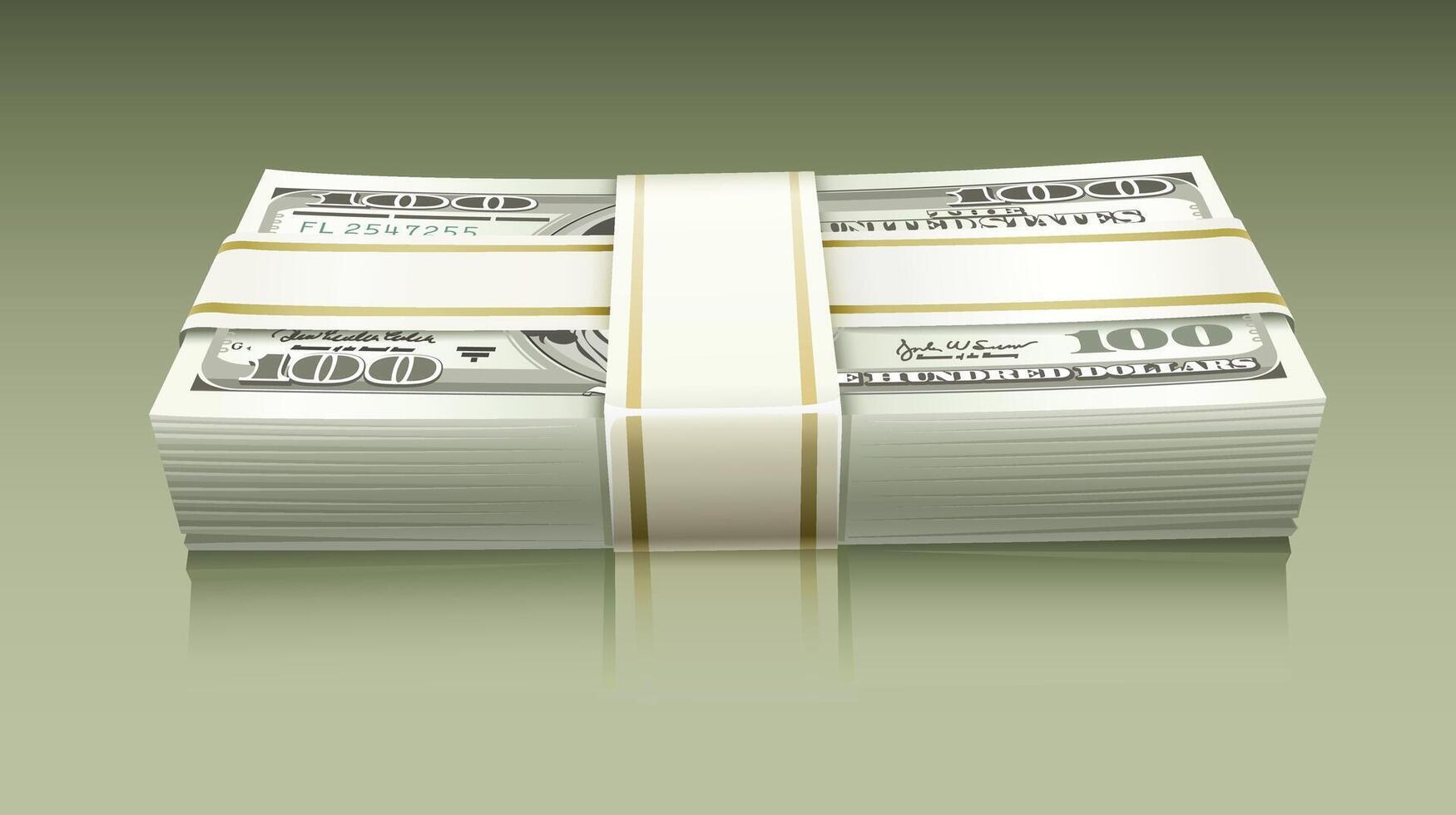 3D design illustration of money packs stacked together, showcasing a neat and organized arrangement of currency bundles 01 vector