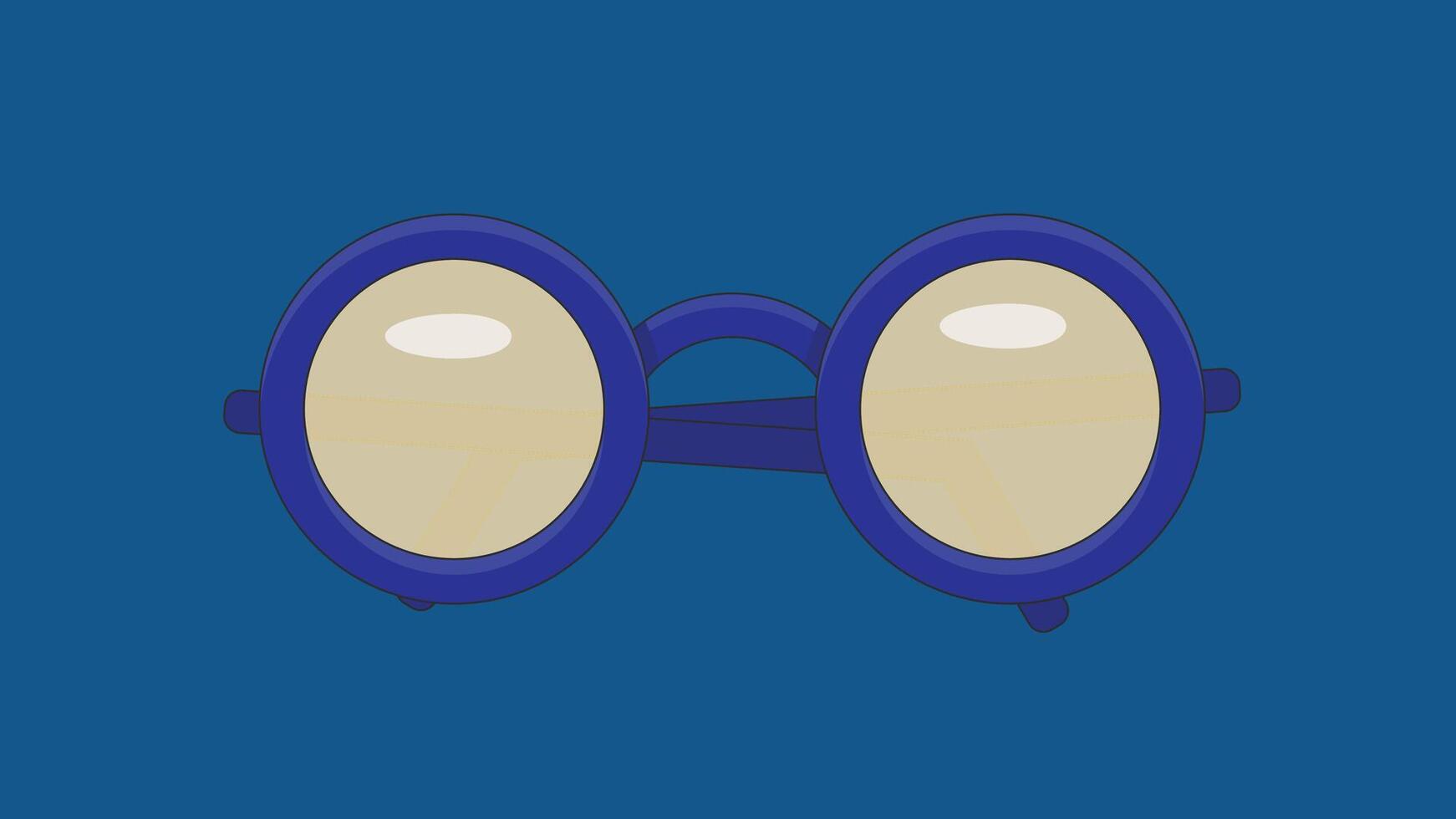 A stylized illustration of glasses isolated on a solid background, highlighting the design and details vector