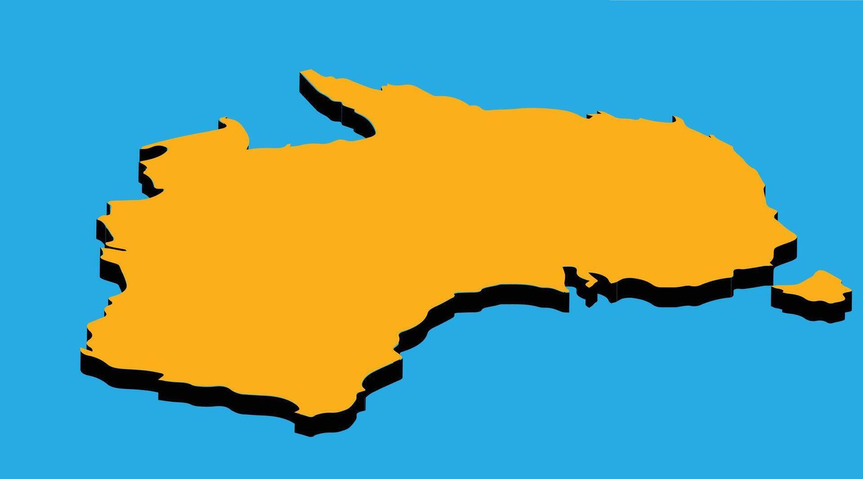 A detailed map of Australia iconic geographical location vector