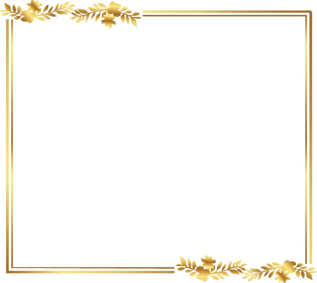 Golden warm gold border frame free illustration vector