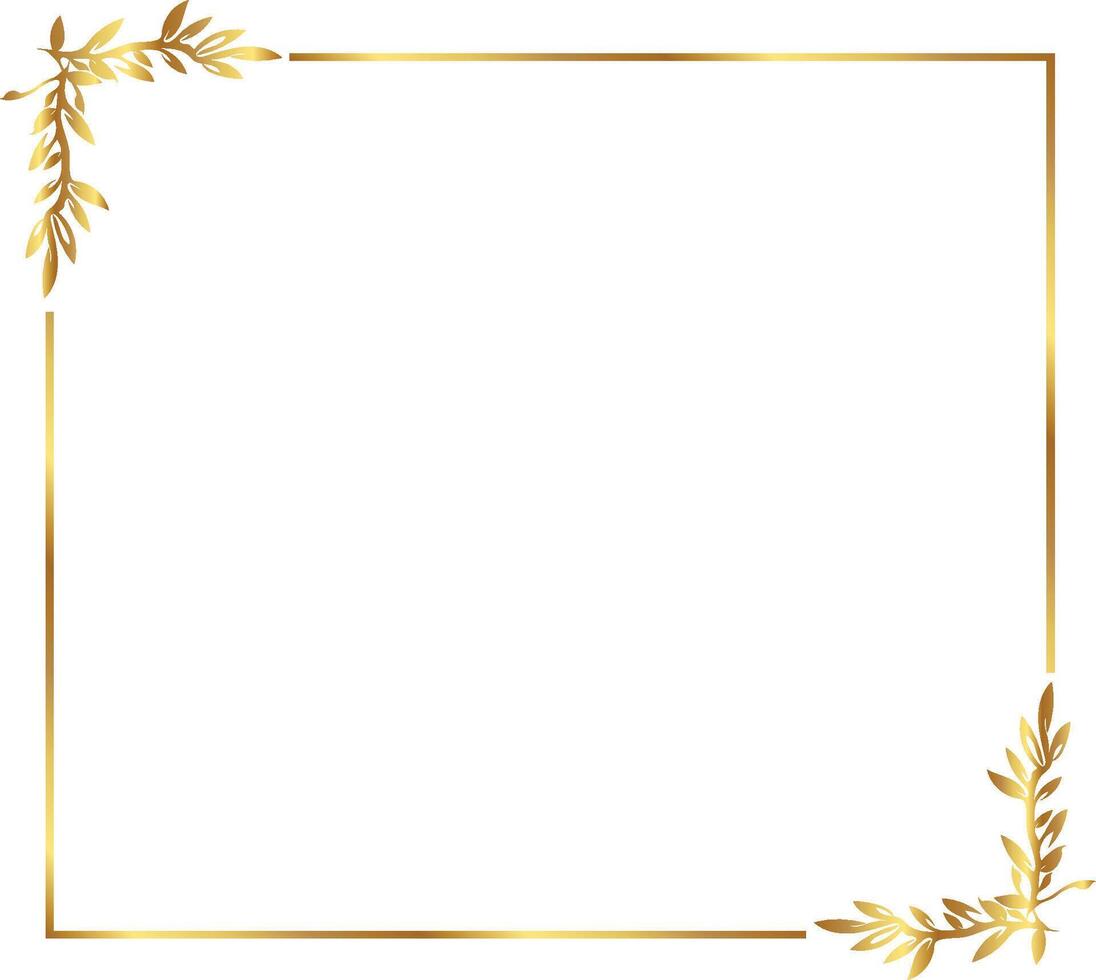 Golden warm gold border frame free illustrations vector