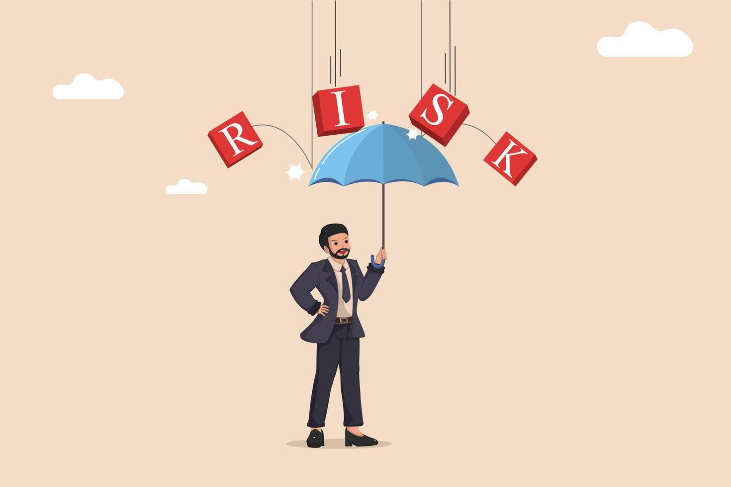 Businessman Lifting Barbell with Money and Time Symbols Representing Work Life Balance and Financial Management vector