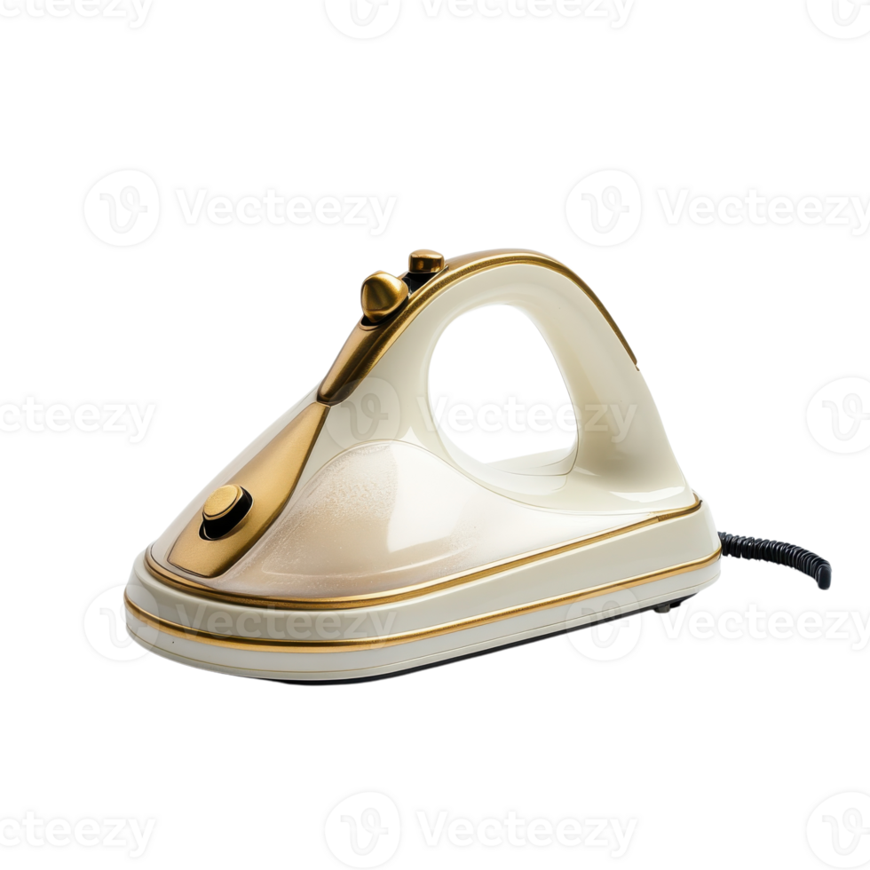Vintage ironing appliance on transparent background png