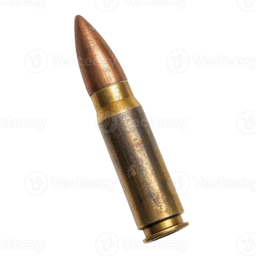 Ammunition single bullet on transparent background png