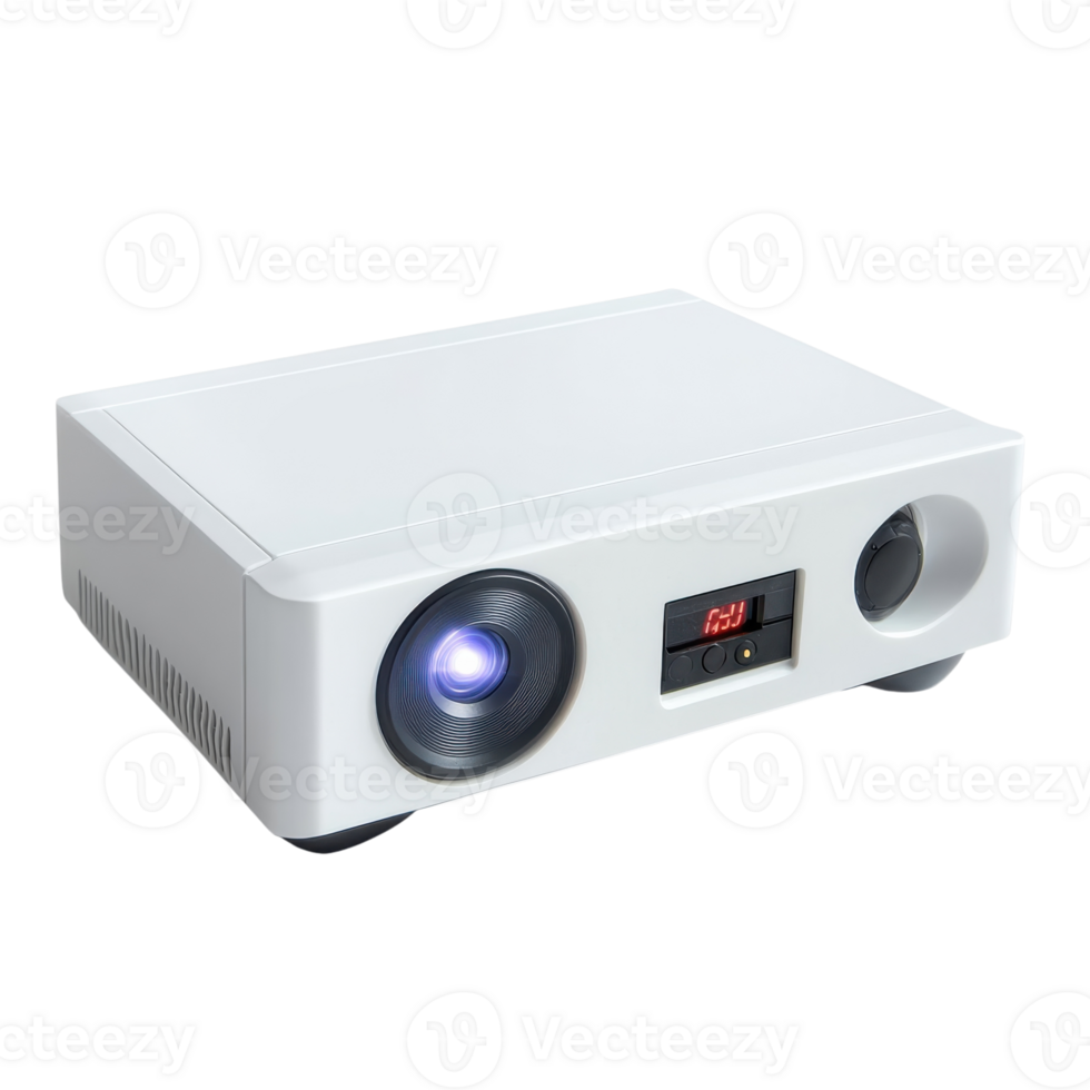 White projector device on transparent background png
