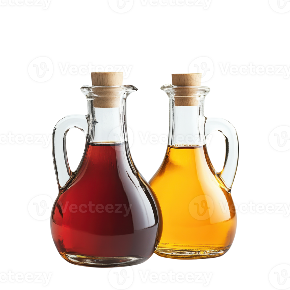 Two bottles of liquids on transparent background png